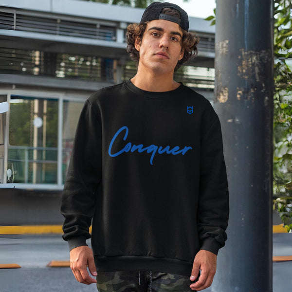 Conquer Script Sweatshirt - Black