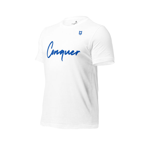Conquer Script Tee - White