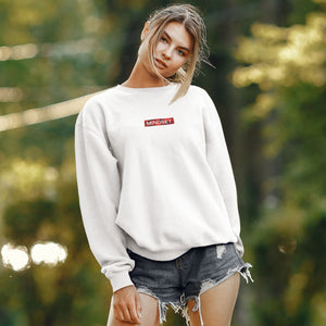 Warrior Mindset Box Logo Sweatshirt in white