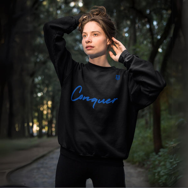Conquer Script Sweatshirt - Black