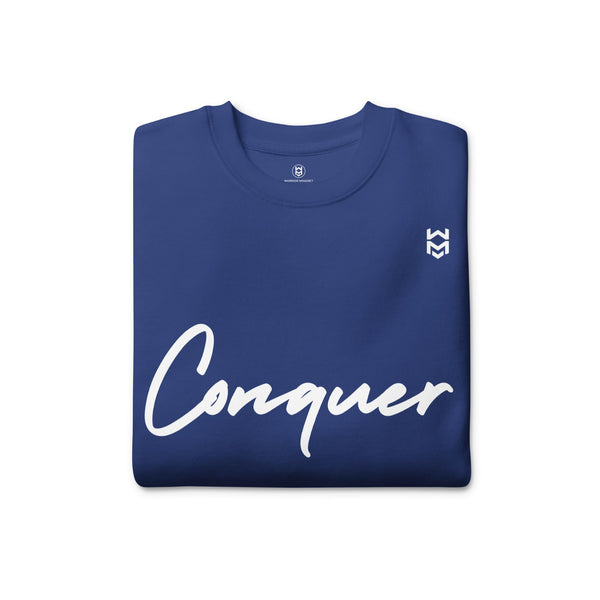 Conquer Script Sweatshirt - Blue