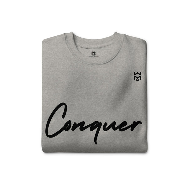 Conquer Script Sweatshirt - Gray