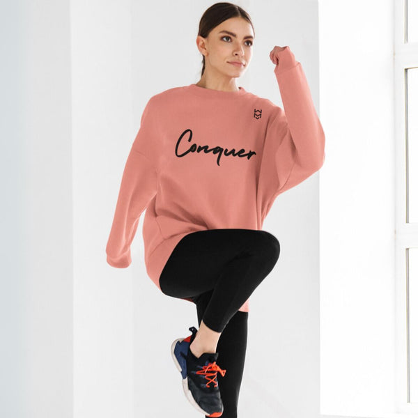 Conquer Script Sweatshirt - Pink