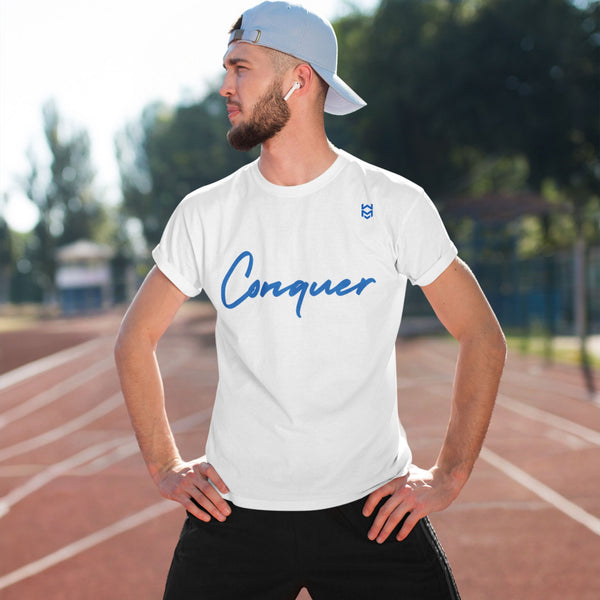 Conquer Script Tee - White