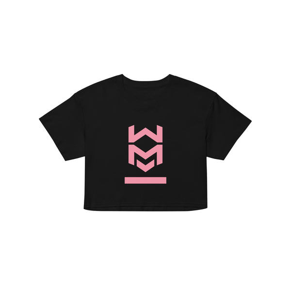 Defender Crop Top Tee - Black/Pink