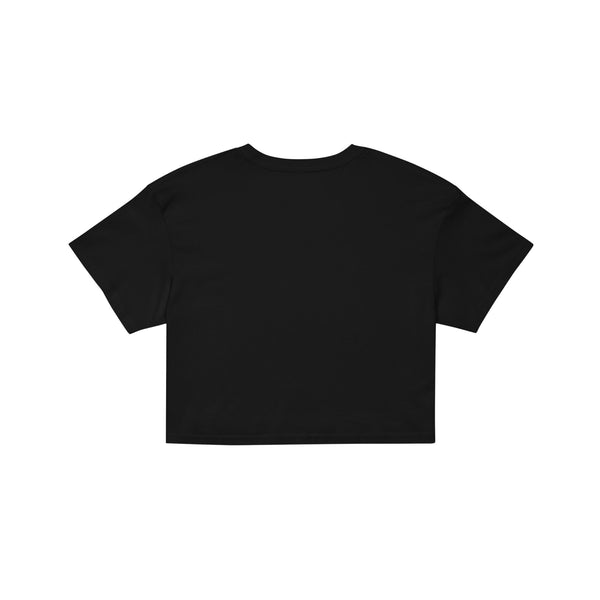 Warrior Mindset Crop Top Tee - Black/White