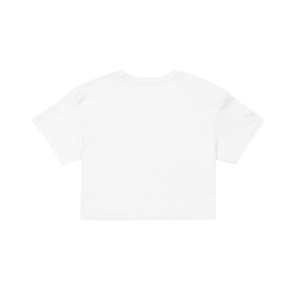 Warrior Mindset Crop Top Tee - White/Black