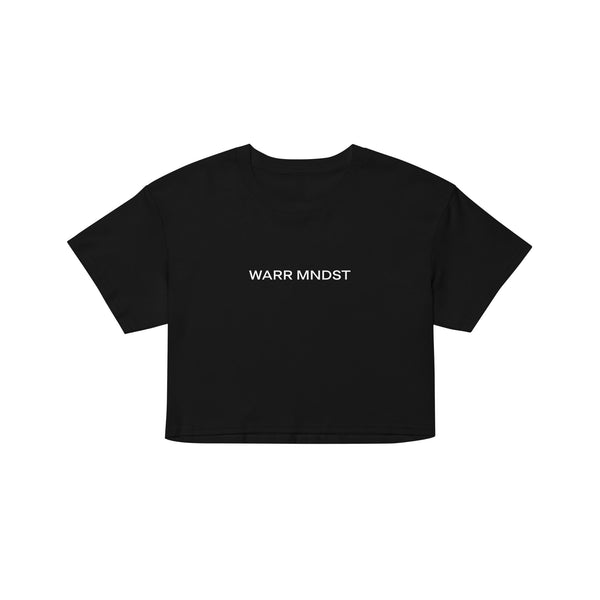 Warrior Mindset Crop Top Tee - Black/White