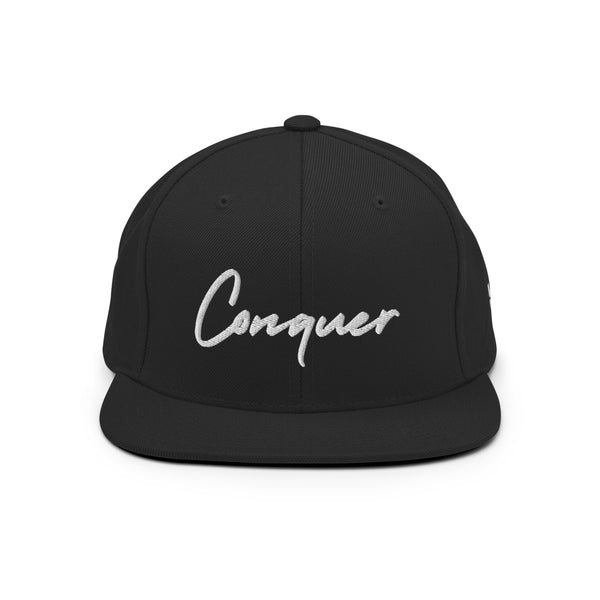 Conquer Script Snapback Hat