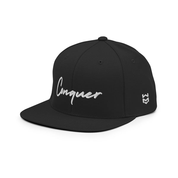 Conquer Script Snapback Hat